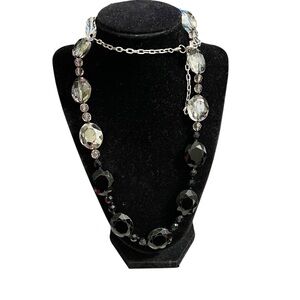 White House Black Market Black  Silver and Black Necklace